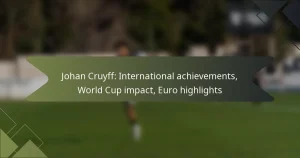 Johan Cruyff: International achievements, World Cup impact, Euro highlights