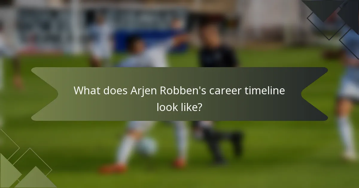 What does Arjen Robben's career timeline look like?