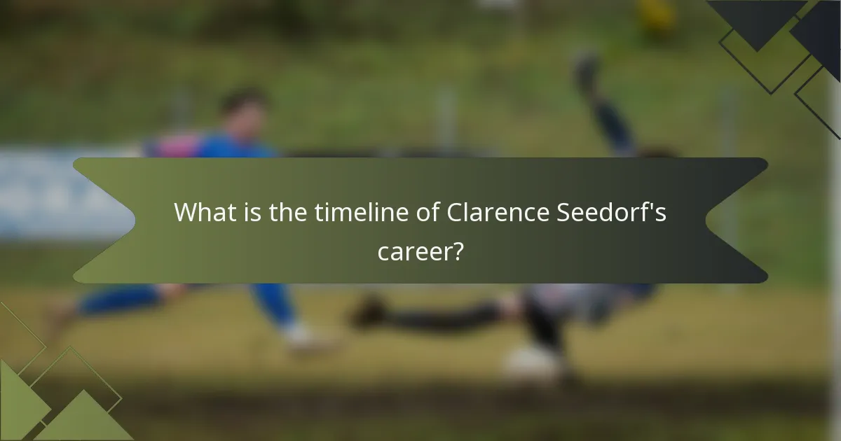What is the timeline of Clarence Seedorf's career?